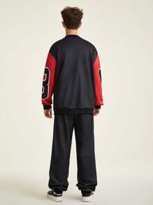 2 pièces Ensemble sweats à capuche et pantalons de survêtement casual, à la mode et confortables pour adolescents garçons