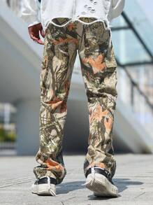 Manfinity LEGND Simple Men's Pocket All-Over Print Casual Jeans, For Daily Wear - Multicolor - View 2