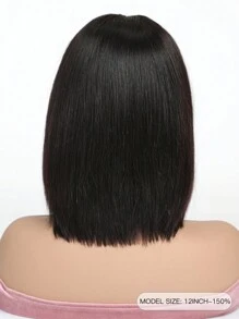 V Part Straight Bob Wig Human Hair Wigs For Women Glueless Upgrade No Glue Beginner Friendly Natural Color Middle Part - SNatural - View 5