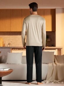 Conjunto de pijama para hombre cómodo y elegante, ropa informal para estar en casa