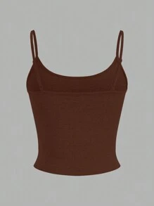 SHEIN EZwear 4 件套夏季女士短款休闲吊带背心，合身 - 彩色 - 查看 8