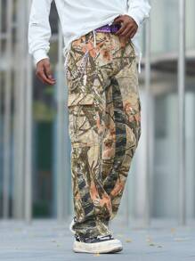 Manfinity LEGND Simple Men's Pocket All-Over Print Casual Jeans, For Daily Wear - Multicolor - View 6