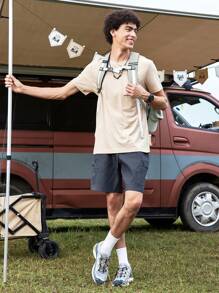 In My Nature Quần short ngoài trời có dây rút chi tiết dành cho nam - Màu xanh hải quân - Xem 7