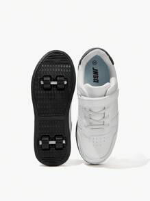 JNSQ Fashionable And Versatile 4-Wheel Stylish Casual Roller Skate Shoes With Removable Wheels For Kids - Multicolor - View 6