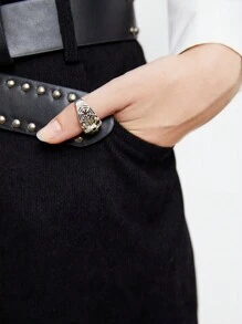 Flirla Damskie luźne proste nogawki, spodnie sztruksowe z wysokim stanem, casualowe na każdy mecz
