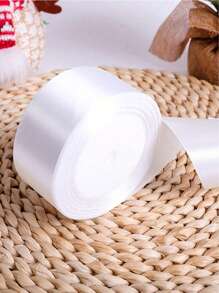 1 条 1.5cm*2200cm/4cm*2200cm 宽白色缎带，适用于 DIY 玫瑰、蛋糕装饰、礼品包装、婚礼、生日派对装饰圣诞节、情人节等节日礼物 - 白色 - 查看 1