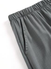 Scrubzie Solid Color V-Neck Short Sleeve Top With Pockets And Elastic Waist Pants Scrub Uniform Set