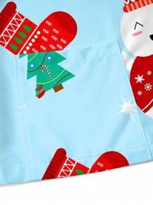 PopScrub Cute Cartoon Minimalist Christmas Snowman Print Women Open Front Pocket Nursing Uniform Top Jacket Scrubs Outerwear - Multicolor - View 4
