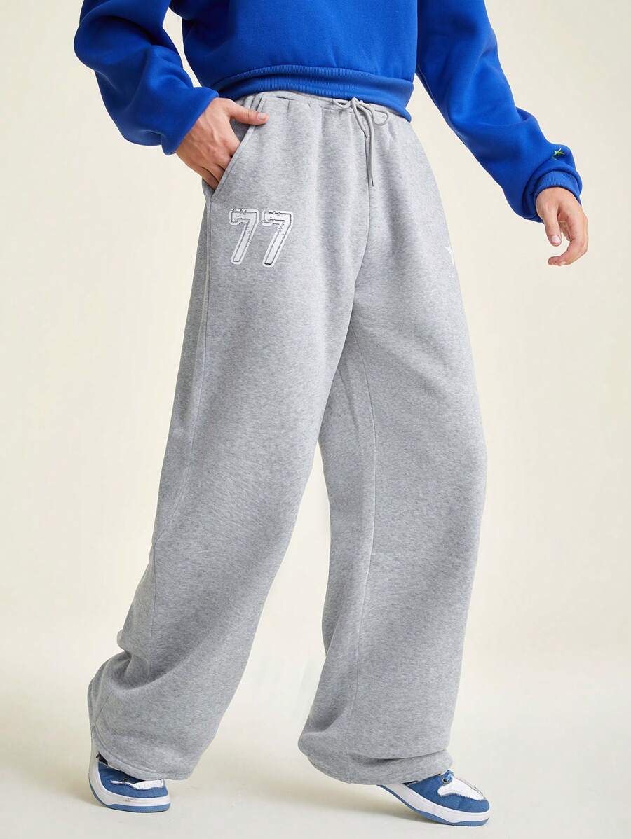 Comfortable Loose Fit Baggy Sweatpants For Teenage Boys - Grey - View 1