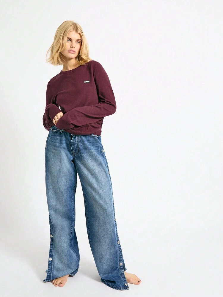 Airz Classic Casual Athleisure Knit Pullover Long Sleeve Sweater