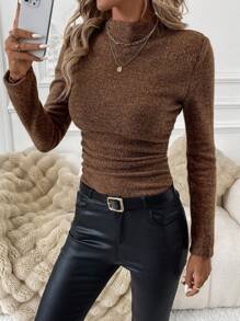 SHEIN Clasi Camiseta térmica de manga larga y ajustada para mujer en invierno, prendas de invierno para mujer