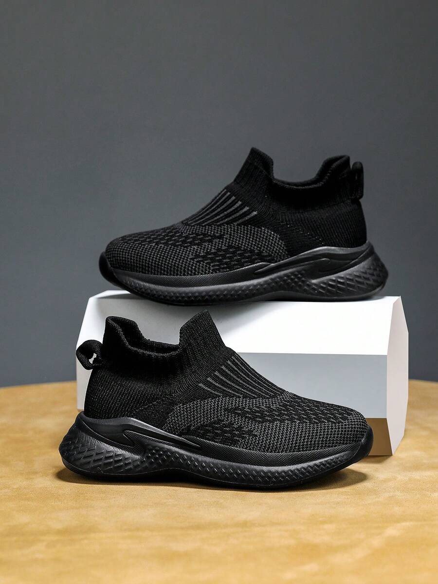 Giày lười trẻ em thoáng khí thoải mái - màu đen - Xem 1