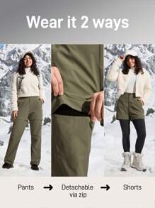 In My Nature 2 件户外可拆卸两段裤套装，适合露营、徒步旅行、运动和通勤工装裤女士