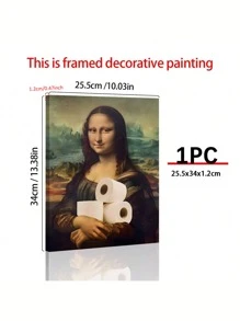 1pc Funny Bathroom Print, Quirky Bathroom Art,Mona Lisa Vintage Bathroom Art, Bathroom Humor Wall Art, Funny Bathroom Art,Bathroom Wall Decor, Festival Decor Home