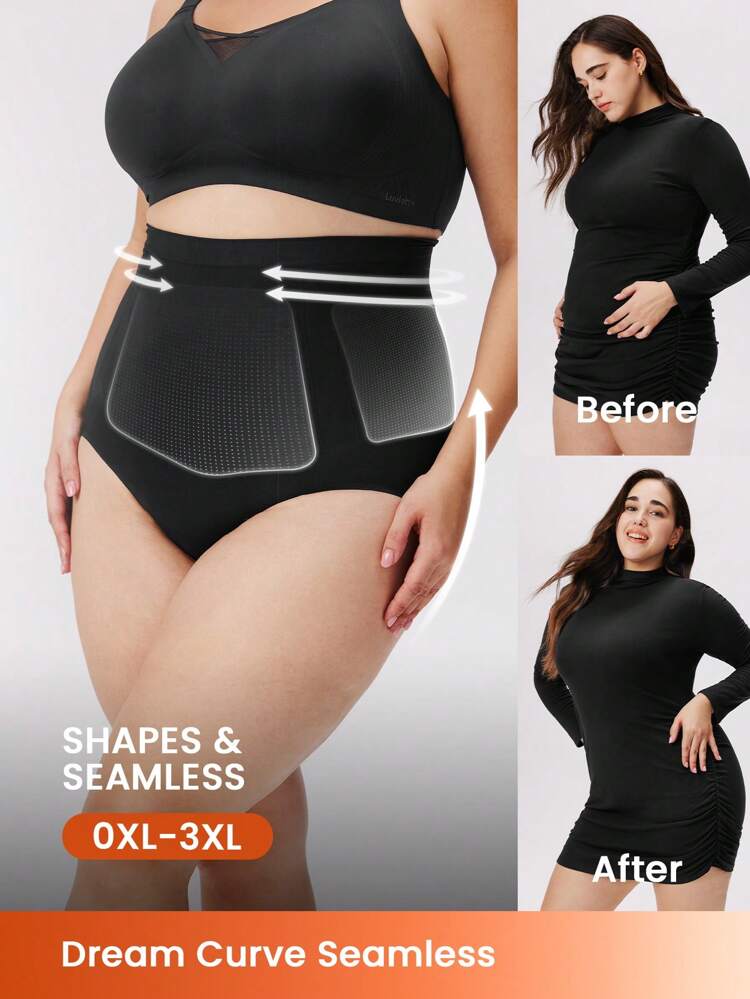 Plus Seamless High Waist Shaping Panties