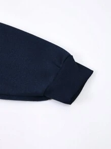 SHEIN Cottnline 100% Cotton Men Skeleton Printed Regular Sweatshirt - Navy Blue - View 5