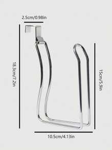 SHEIN 1pc Iron Toilet Paper Holder & Tissue Roll Stand For Bathroom Wall Mount Valentine's Day, Valentines Wedding, Birthday Home Bathroom Decor - Silver - View 4