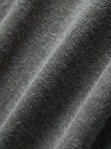 EMERY ROSE Vestidos grises de otoño, ropa de maestra, jerseys de mujer, jersey de cuello alto, vestido corto de mujer