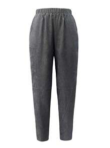 Dames herfst/winter dikke ribfluwelen legging