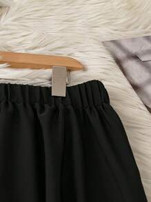 Váy chữ A họa tiết Paisley màu đen cỡ lớn cho nữ, cạp chun, thường ngày, thích hợp để đi làm và đi chơi - Nhiều màu - Xem 4