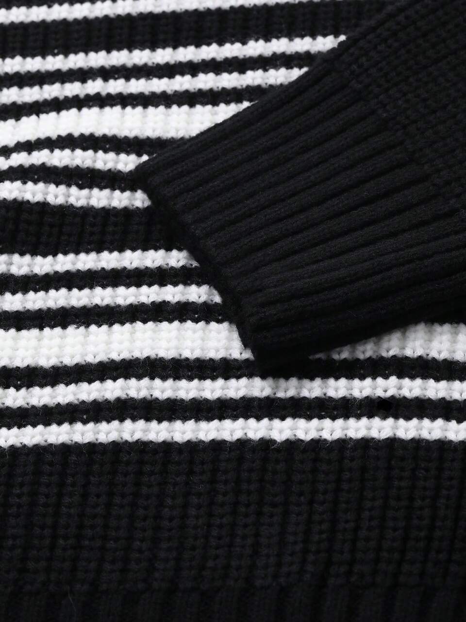 Colorblock Striped Loose Round Neck Long Sleeve Sweater For Women,Fall Women Clothes