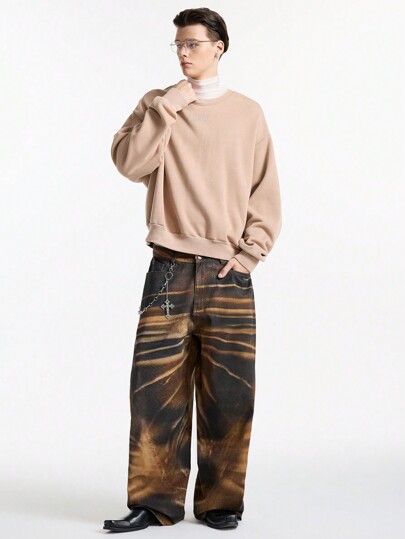 NEON BLANC Jeans vaqueros largos de corte holgado y personalizado, estilo urbano para hombre, otoño