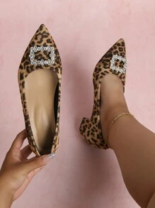 CUCCOO CURVES Women Plus Size Pointed Toe Thick Heel Slingback Party Elegant High Heeled Shoes For Christmas And New Year Holiday Vibe Fall And Winter