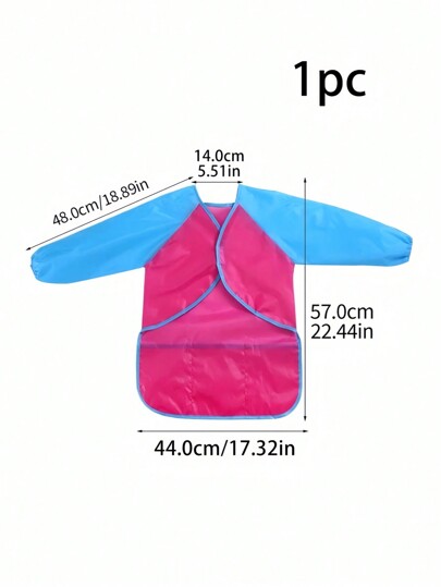 SHEIN 1PC Waterproof Long Sleeves Painting Apron For Kids Holiday Gift Christmas