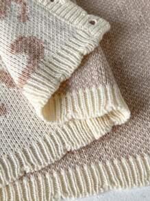 SHEIN Unity Women Casual Leopard Pattern Button Up Sweater Vest - Multicolor - View 3