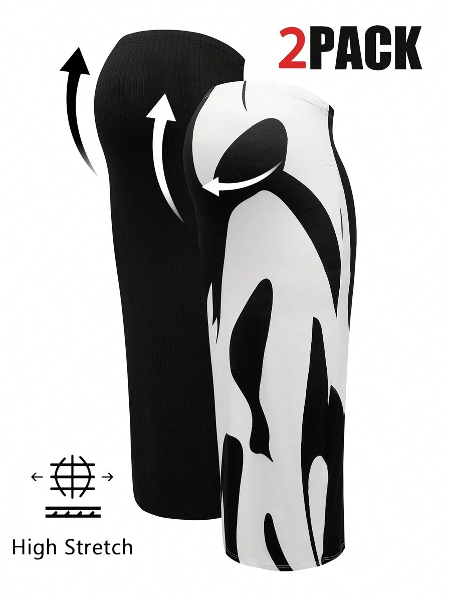 SHEIN 孕妇可调节腰围纯色裙子