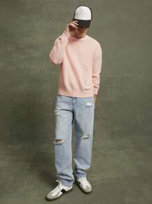 Quần Jeans Ống Đứng Rách Denim Cotton Cao Cấp 93% Cho Nam - Rửa nhẹ - Xem 7