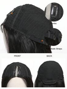 V Part Straight Bob Wig Human Hair Wigs For Women Glueless Upgrade No Glue Beginner Friendly Natural Color Middle Part - SNatural - View 6