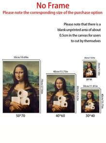 1pc Funny Bathroom Print, Quirky Bathroom Art,Mona Lisa Vintage Bathroom Art, Bathroom Humor Wall Art, Funny Bathroom Art,Bathroom Wall Decor, Festival Decor Home