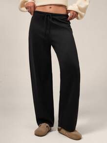 Forever 21 Trang phục nữ Thu Đông trang trọng/Đêm giao thừa/Dáng người cao/Trang phục thiết yếu/Trang phục công sở thường ngày/Quần ống rộng cạp thấp/Giáng sinh/Trang phục nữ mùa hè/Ngày lễ/Trang phục mùa đông dày ấm áp thường ngày/Quần ống rộng cạp thấp co giãn màu đen - màu đen - Xem 7