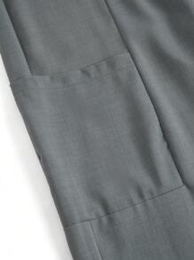 Scrubzie Solid Color V-Neck Short Sleeve Top With Pockets And Elastic Waist Pants Scrub Uniform Set