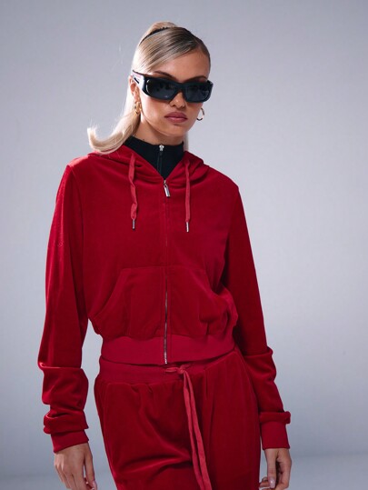 Musera Sport Cropped Hooded Tracksuit Jacket, Padel, Tennis, Pickleball Winter Evening