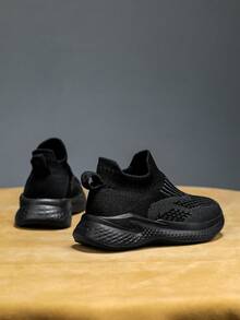 Giày lười trẻ em thoáng khí thoải mái - màu đen - Xem 4