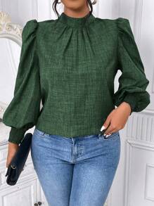 Celure Chemise à manches longues casual grande taille, convenant pour le port quotidien en été
