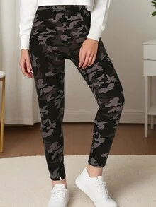 Women's Casual Fashion Leggings, Multiple Camo Patterns, Soft Comfortable Fabric, High Elasticity Tight-Fitting Pants For Fitness, Home Stretching, Outdoor Activities Like Walking, Traveling, Sports, In Spring & Summer - Multicolor - View 5