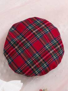 3pcs Christmas Plaid Bow Decor Long Sleeve Top, Skirt & Hat Set, Cute Outfit For Baby Girls, Suitable For Autumn/Winter