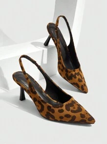 CUCCOO SZL Chaussures à talons hauts à bout pointu imprimé léopard, convenant pour les trajets, les sorties, les fêtes et d'autres occasions comme la Saint-Valentin
