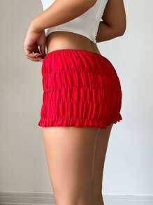 INAWLY Women's Low Waist Slim-Fit Super Shorts, Versatile For Autumn