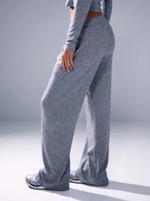 Musera Sport Quần thể thao ống rộng cạp chun, tập Padel, tennis, bóng ném, tập gym thể hình - Xám - Xem 3