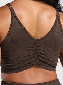 SHEIN Sport Studio Women Plus Size Solid Color Seamless Workout Set
