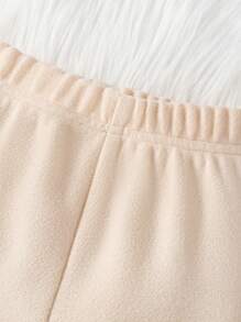 SHEIN 2 件套女婴优雅可爱夹克 + 裤子套装，秋冬 - 彩色 - 查看 6