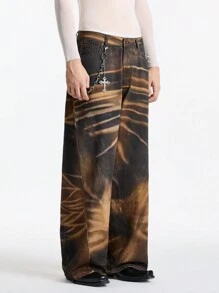 NEON BLANC Jeans vaqueros largos de corte holgado y personalizado, estilo urbano para hombre, otoño