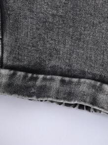 SHEIN Baby Girl Cool Denim Outfit, Summer - Black - View 4