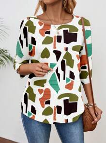 EMERY ROSE Women's Crew Neck Basic Shirt, Teacher Fall Outfits, Work Clothes