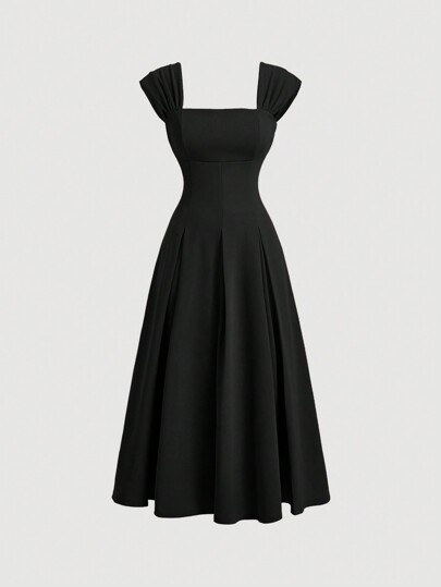 SHEIN MOD Pleated Umbrella Long Dress,Formal Dress,Fall Women Dresses,Cruise Women Outfits,90s Outfit, Clothes,Bridesmaid Dress,Dinner Outfit Homecoming Dresses,Fairy Core,Old Money,Renaissance