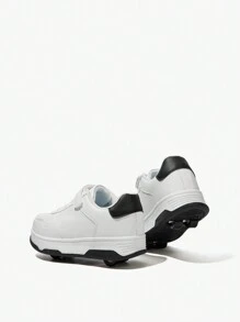 JNSQ Fashionable And Versatile 4-Wheel Stylish Casual Roller Skate Shoes With Removable Wheels For Kids - Multicolor - View 7